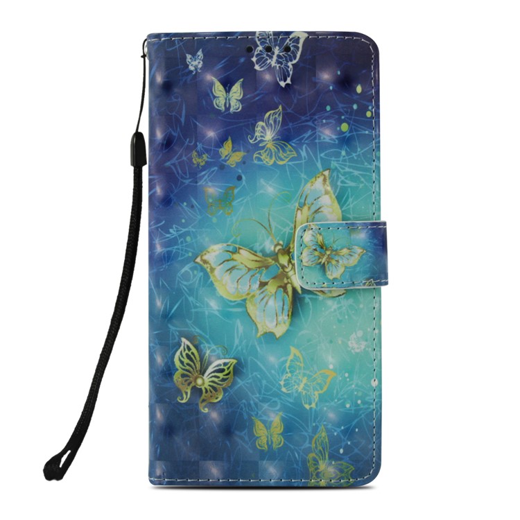 Light Spot Decor Pattern Printing Wallet Stand Leather Cell Phone Case for Xiaomi Mi A2 Lite / Redmi 6 Pro - Butterflies-2