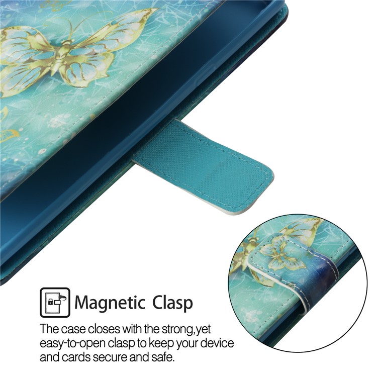 Light Spot Decor Pattern Printing Wallet Stand Leather Cell Phone Case for Xiaomi Mi A2 Lite / Redmi 6 Pro - Butterflies-5