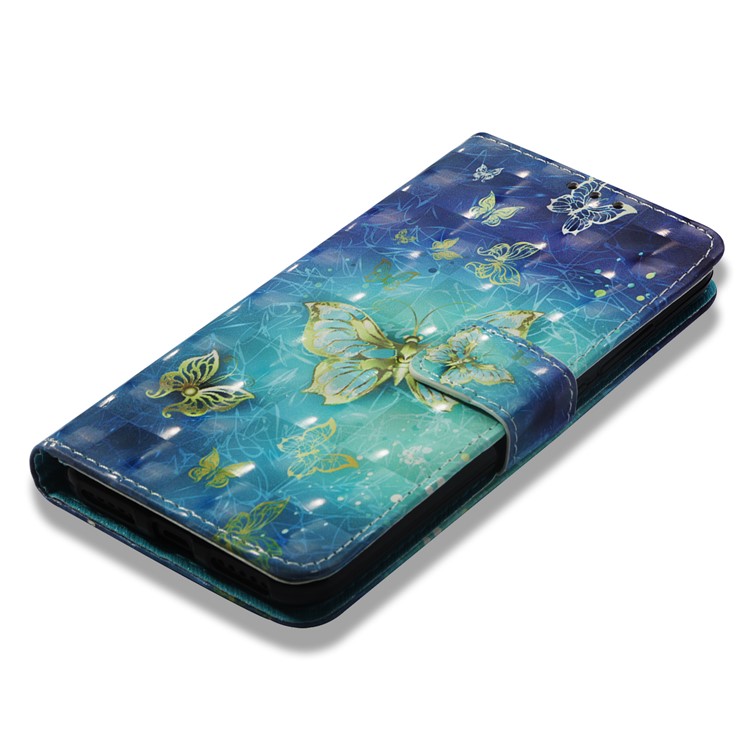 Light Spot Decor Pattern Printing Wallet Stand Leather Cell Phone Case for Xiaomi Mi A2 Lite / Redmi 6 Pro - Butterflies-7