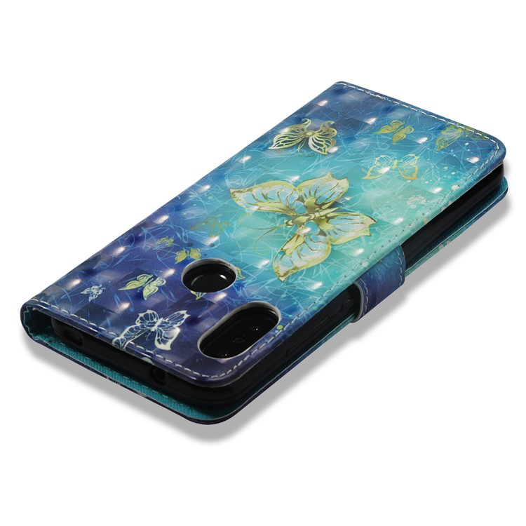 Light Spot Decor Pattern Printing Wallet Stand Leather Cell Phone Case for Xiaomi Mi A2 Lite / Redmi 6 Pro - Butterflies-8