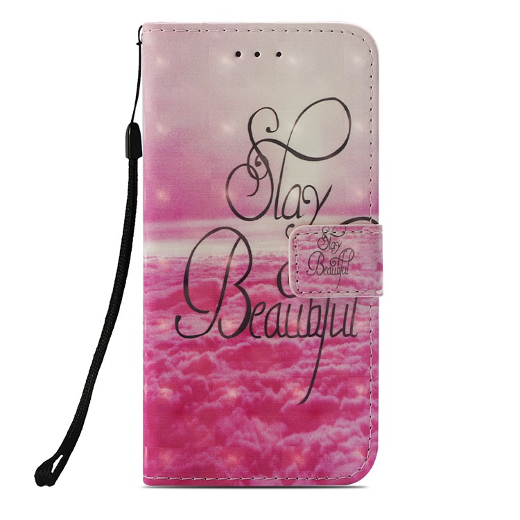 Light Spot Decor Pattern Printing Leather Phone Case for Xiaomi Mi A2 Lite / Redmi 6 Pro - Stay Beautiful-2