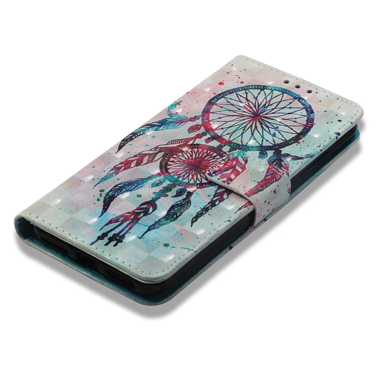 Light Spot Decor Pattern Printing Leather Phone Shell for Xiaomi Mi A2 Lite / Redmi 6 Pro - Feather Dream Catcher-7