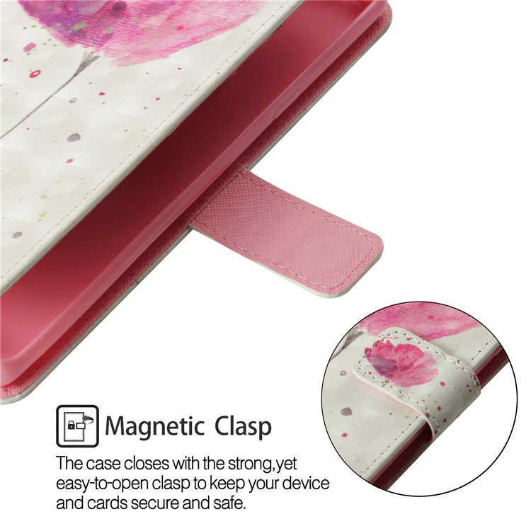 Light Spot Decor Pattern Printing Leather Wallet Mobile Shell for Xiaomi Mi A2 Lite / Redmi 6 Pro - Flower-5