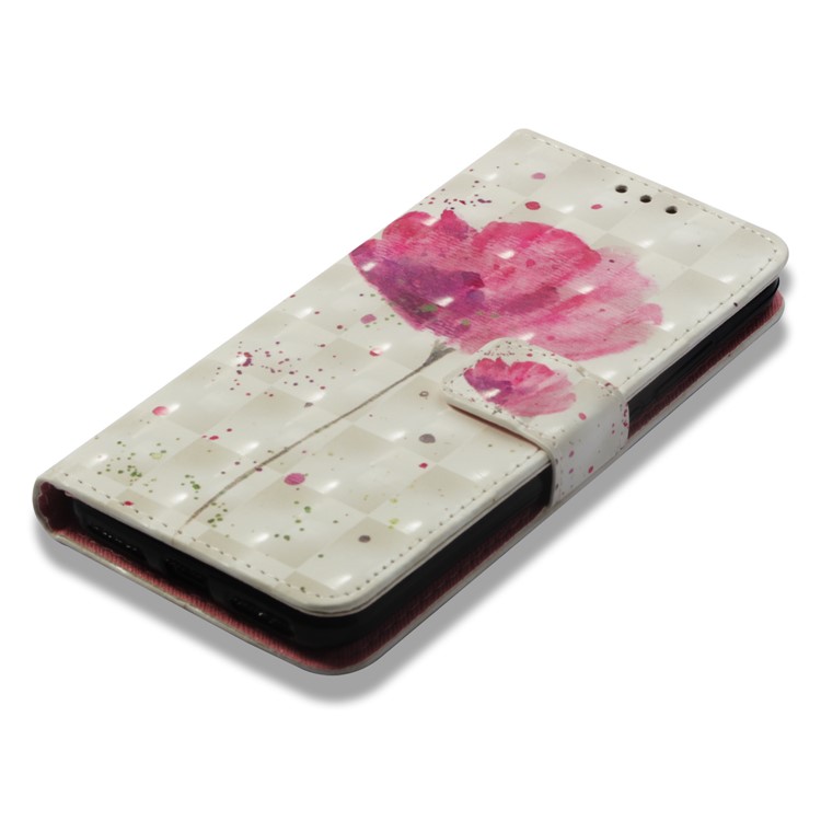 Light Spot Decor Pattern Printing Leather Wallet Mobile Shell for Xiaomi Mi A2 Lite / Redmi 6 Pro - Flower-7