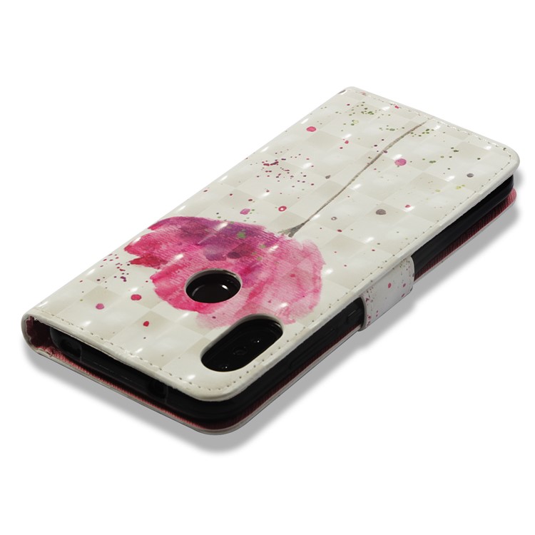 Light Spot Decor Pattern Printing Leather Wallet Mobile Shell for Xiaomi Mi A2 Lite / Redmi 6 Pro - Flower-8