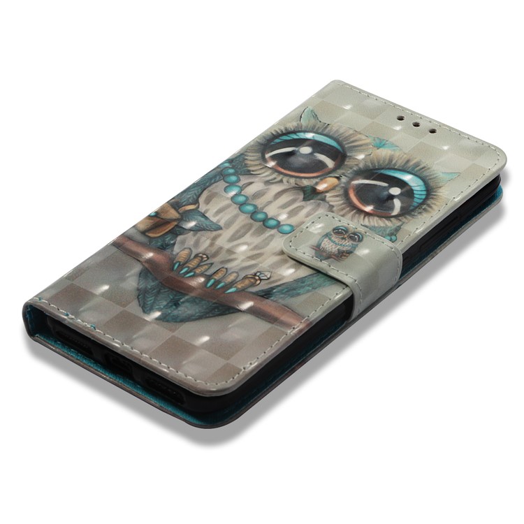 Pattern Printing PU Leather Wallet Stand Mobile Phone Shell for Xiaomi Mi A2 Lite / Redmi 6 Pro - Owl Standing on the Branch-7