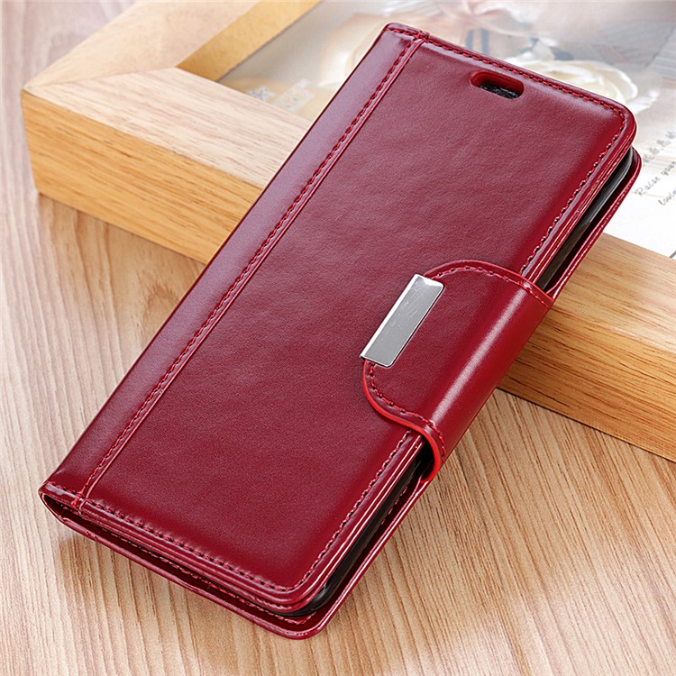 Wallet Leather Stand Protection Casing for Xiaomi Mi 8 (6.21-inch) - Wine Red-5