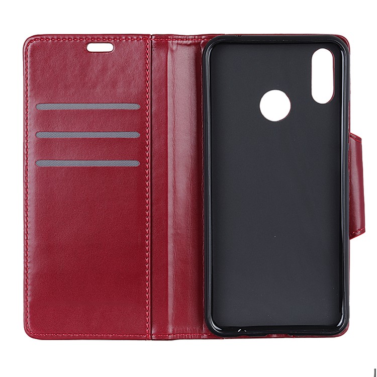 Wallet Leather Stand Protection Casing for Xiaomi Mi 8 (6.21-inch) - Wine Red-8