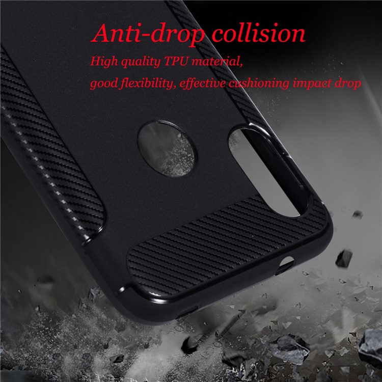 Anti-slip Carbon Fiber Texture Matte TPU Protective Case for Xiaomi Mi A2 Lite / Redmi 6 Pro - Black-2