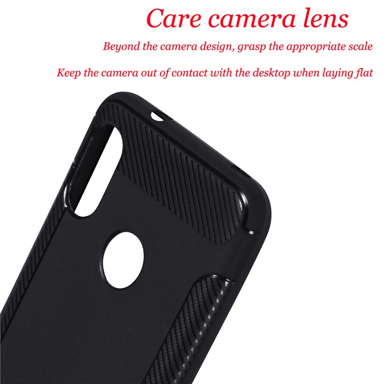 Anti-slip Carbon Fiber Texture Matte TPU Protective Case for Xiaomi Mi A2 Lite / Redmi 6 Pro - Black-3