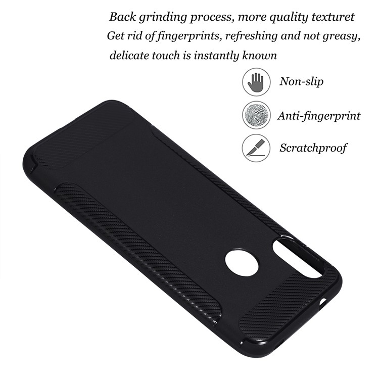 Anti-slip Carbon Fiber Texture Matte TPU Protective Case for Xiaomi Mi A2 Lite / Redmi 6 Pro - Black-5