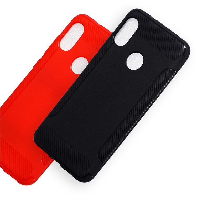 Anti-slip Carbon Fiber Texture Matte TPU Protective Case for Xiaomi Mi A2 Lite / Redmi 6 Pro - Black-6