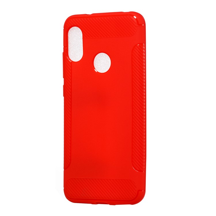 Anti-slip Carbon Fiber Texture Matte TPU Protective Shell for Xiaomi Mi A2 Lite / Redmi 6 Pro - Red-2