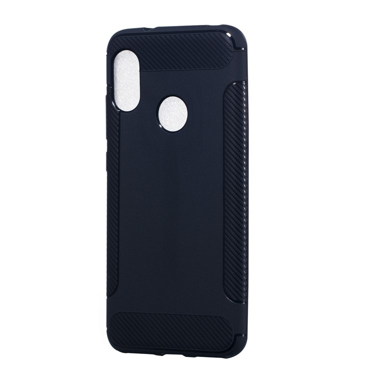 Anti-slip Carbon Fiber Texture Matte TPU Back Casing for Xiaomi Mi A2 Lite / Redmi 6 Pro - Dark Blue-2