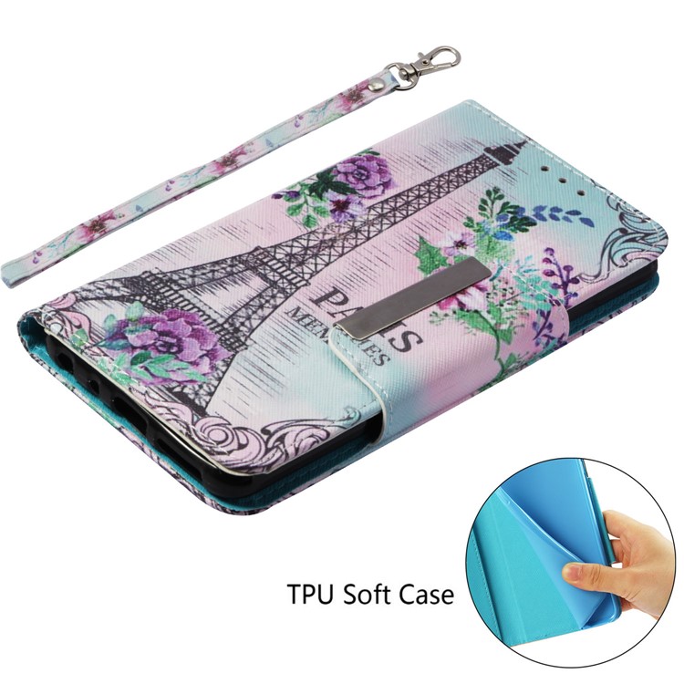 Pattern Printing Wallet Stand Leather Case for Xiaomi Redmi Note 5 Pro (Dual Camera) / Redmi Note 5 (China) - Eiffel Tower-7