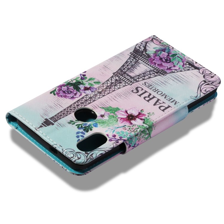 Pattern Printing Wallet Stand Leather Case for Xiaomi Redmi Note 5 Pro (Dual Camera) / Redmi Note 5 (China) - Eiffel Tower-8