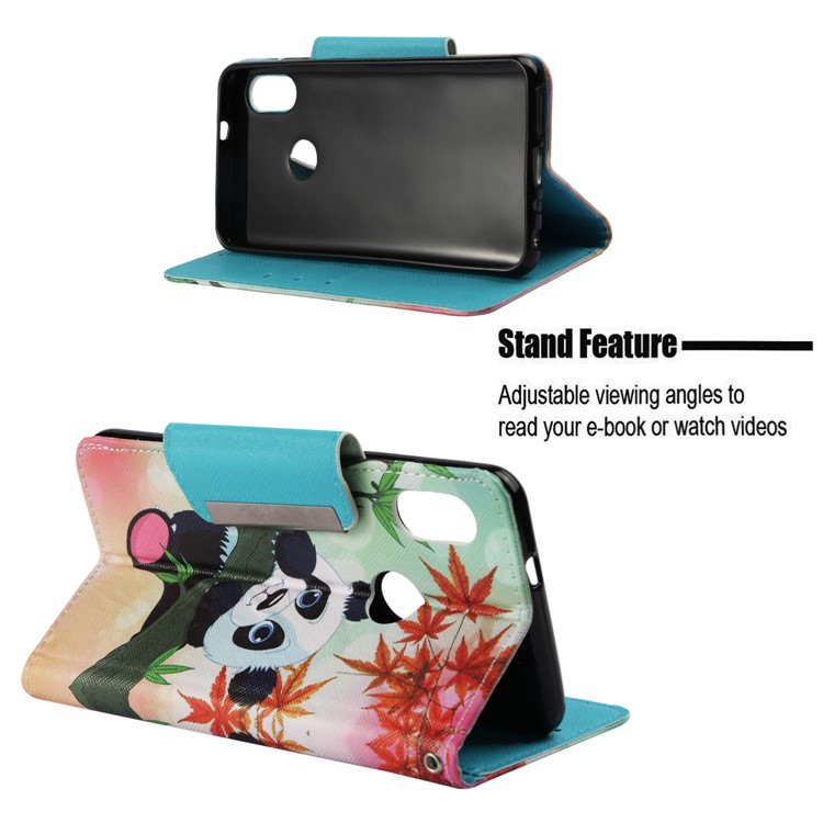 Pattern Printing Wallet Leather Phone Cover for Xiaomi Redmi Note 5 Pro (Dual Camera) / Redmi Note 5 (China) - Panda on Tree-4