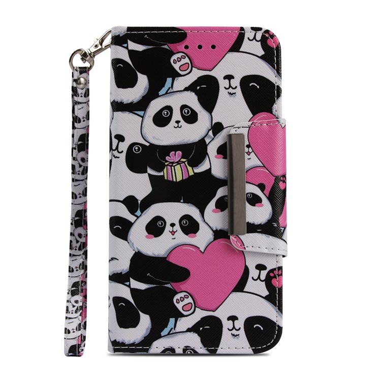 Pattern Printing Wallet Leather Shell for Xiaomi Redmi Note 5 Pro (Dual Camera) / Redmi Note 5 (China) - Cute Pandas-2