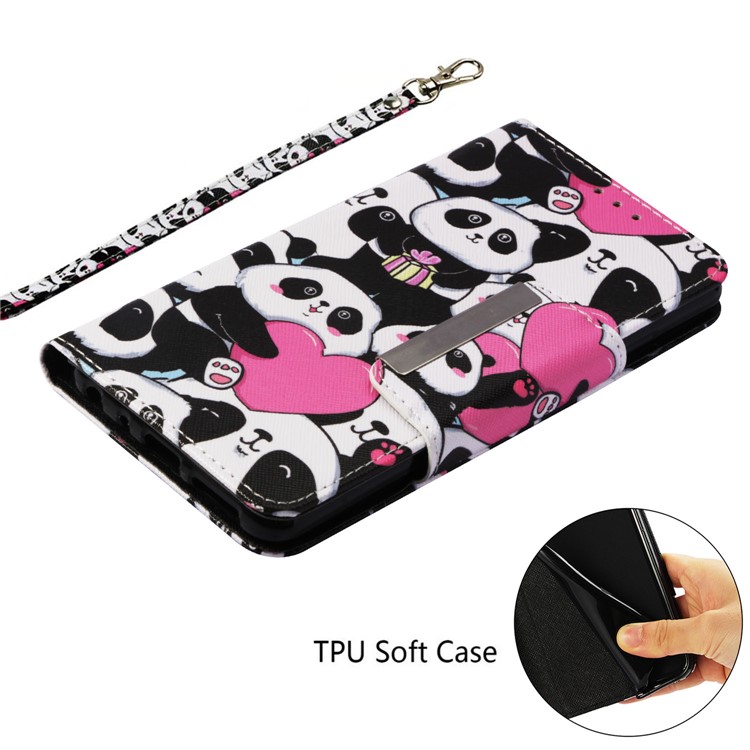 Pattern Printing Wallet Leather Shell for Xiaomi Redmi Note 5 Pro (Dual Camera) / Redmi Note 5 (China) - Cute Pandas-7