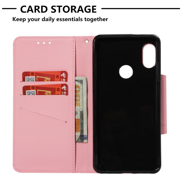 Pattern Printing Leather Magnetic Wallet Cell Phone Case for Xiaomi Redmi Note 5 Pro (Dual Camera) / Redmi Note 5 (China) - Elephant and Stars-6