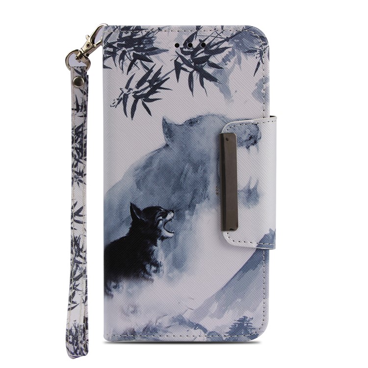 Pattern Printing Leather Magnetic Wallet Cell Phone Cover for Xiaomi Redmi Note 5 Pro (Dual Camera) / Redmi Note 5 (China) - Howling Animal-2