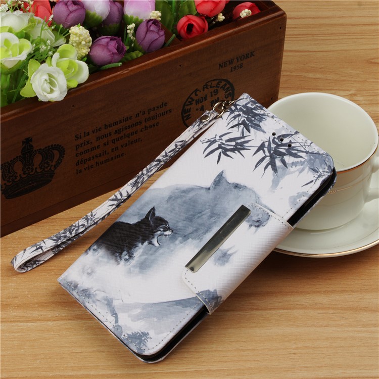 Pattern Printing Leather Magnetic Wallet Cell Phone Cover for Xiaomi Redmi Note 5 Pro (Dual Camera) / Redmi Note 5 (China) - Howling Animal-9