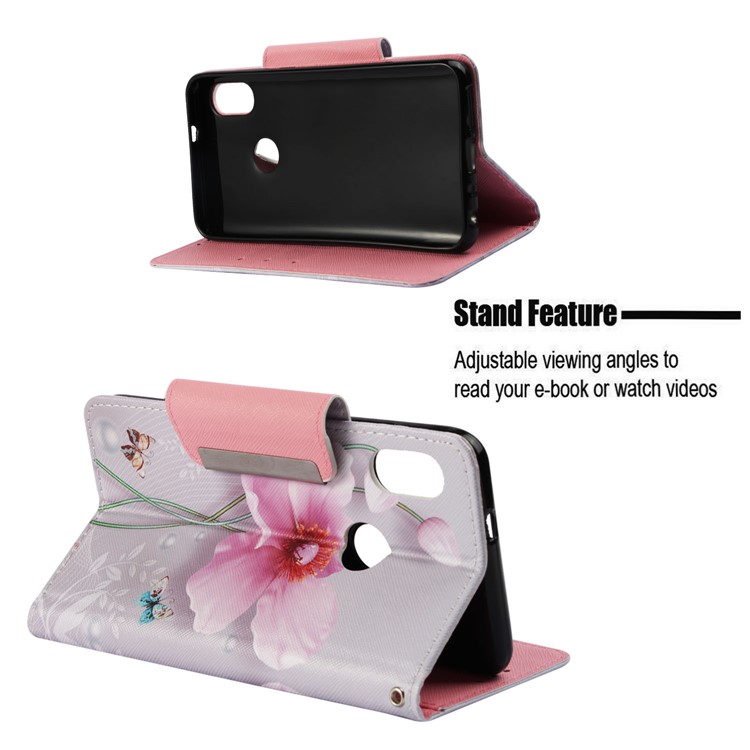 Pattern Printing PU Leather Protection Case Cover for Xiaomi Redmi Note 5 Pro (Dual Camera) / Redmi Note 5 (China) - Butterflies and Flowers-4