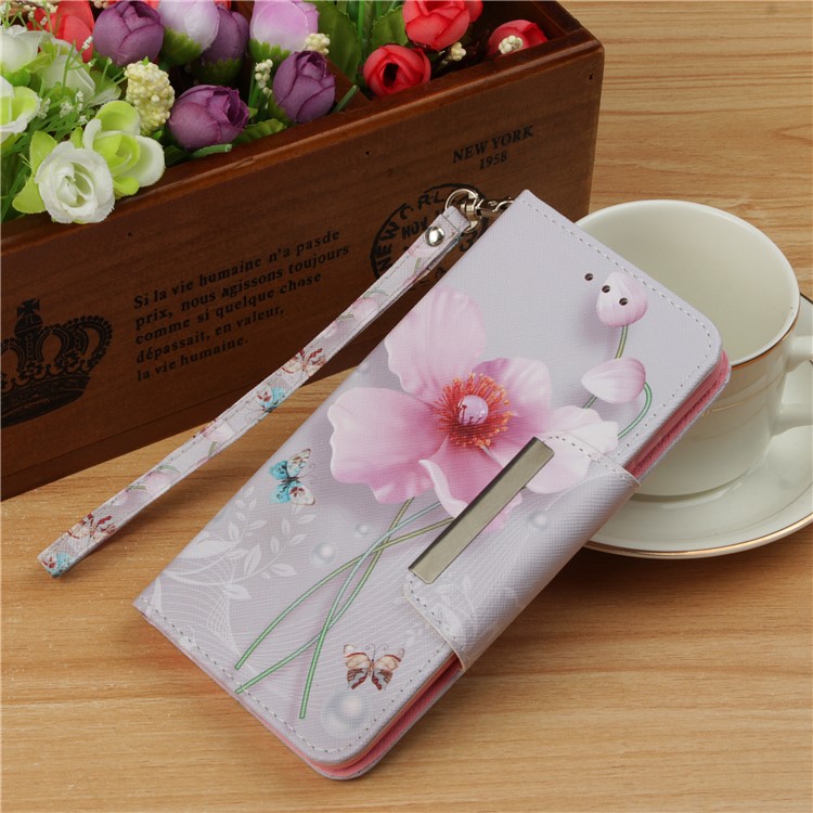 Pattern Printing PU Leather Protection Case Cover for Xiaomi Redmi Note 5 Pro (Dual Camera) / Redmi Note 5 (China) - Butterflies and Flowers-9
