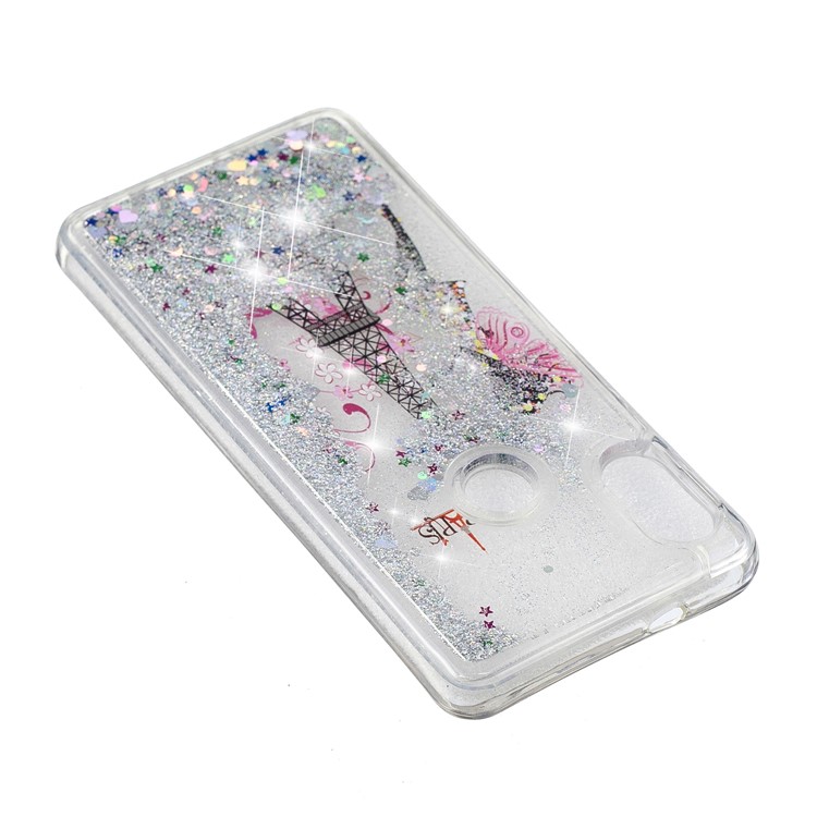 Pattern Printing Dynamic Quicksand TPU Mobile Cover for Xiaomi Redmi Note 5 Pro (Dual Camera) / Redmi Note 5 (China) - Eiffel Tower and Fairy-5