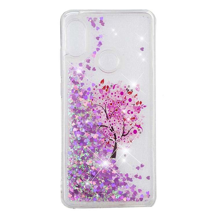 Pattern Printing Dynamic Quicksand TPU Mobile Shell for Xiaomi Redmi Note 5 Pro (Dual Camera) / Redmi Note 5 (China) - Flowered Tree-2