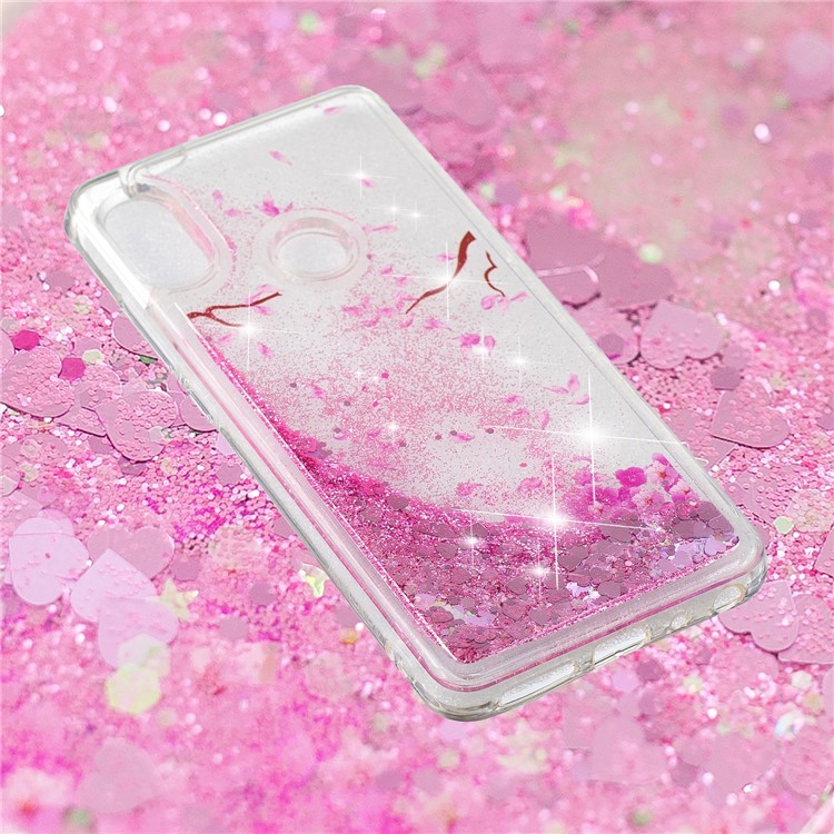 Pattern Printing Dynamic Quicksand TPU Back Case for Xiaomi Redmi Note 5 Pro (Dual Camera) / Redmi Note 5 (China) - Petals-4