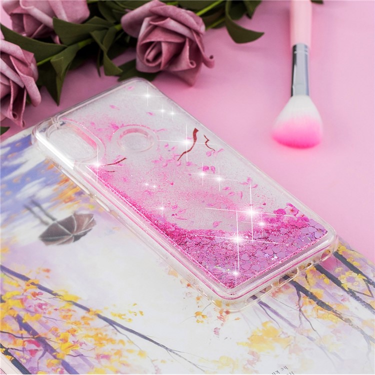 Pattern Printing Dynamic Quicksand TPU Back Case for Xiaomi Redmi Note 5 Pro (Dual Camera) / Redmi Note 5 (China) - Petals-6