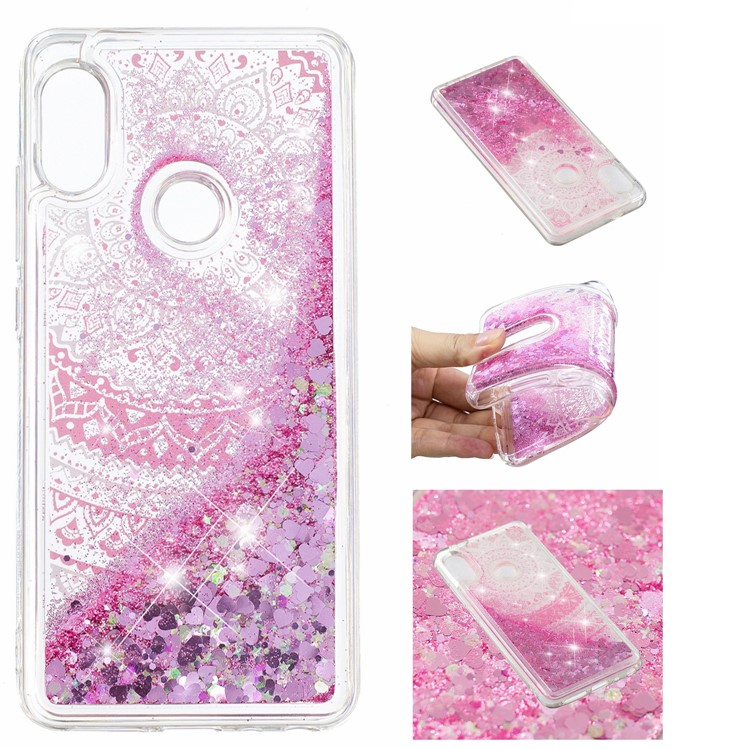 Pattern Printing Dynamic Quicksand TPU Back Cover for Xiaomi Redmi Note 5 Pro (Dual Camera) / Redmi Note 5 (China) - Mandala-1