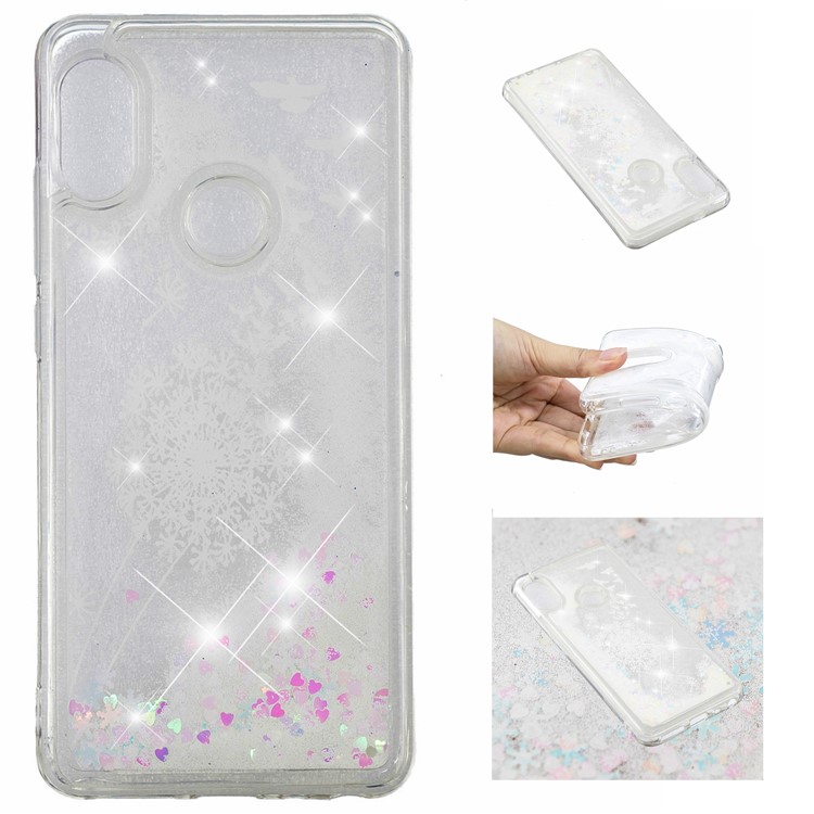 Pattern Printing Dynamic Quicksand TPU Back Shell for Xiaomi Redmi Note 5 Pro (Dual Camera) / Redmi Note 5 (China) - Dandelion-1