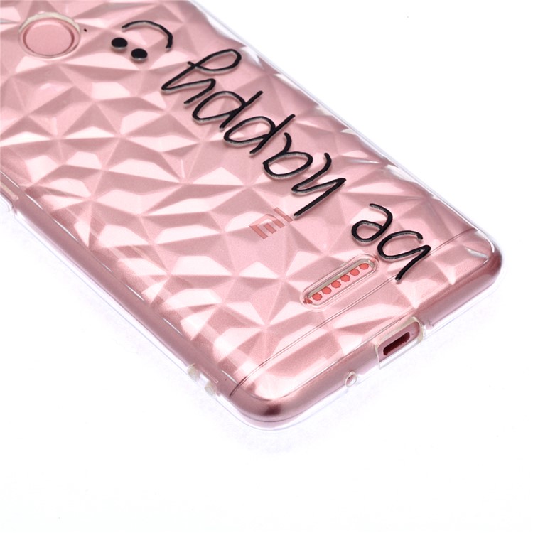 Embossed Pattern 3D Diamond Surface TPU Phone Case for Xiaomi Redmi 6 (Dual Camera: 12MP+5MP) - Be Happy-6