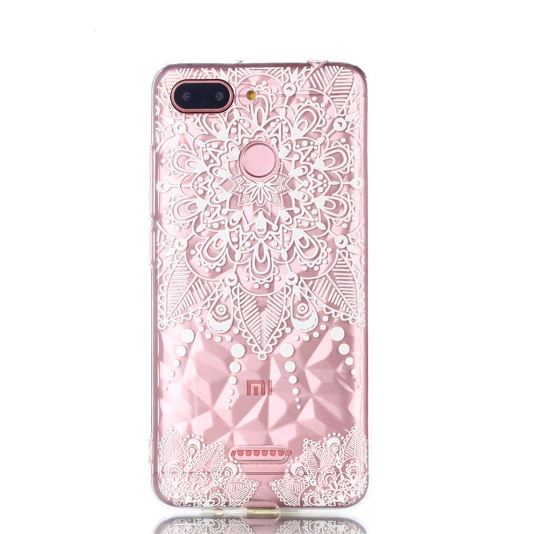 Embossed Pattern 3D Diamond Surface TPU Phone Shell for Xiaomi Redmi 6 (Dual Camera: 12MP+5MP) - Mandala-2