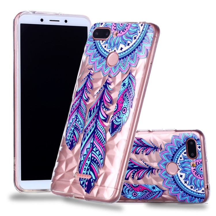 Embossed Pattern 3D Diamond Surface TPU Mobile Cover Case for Xiaomi Redmi 6 (Dual Camera: 12MP+5MP) - Dream Catcher-1