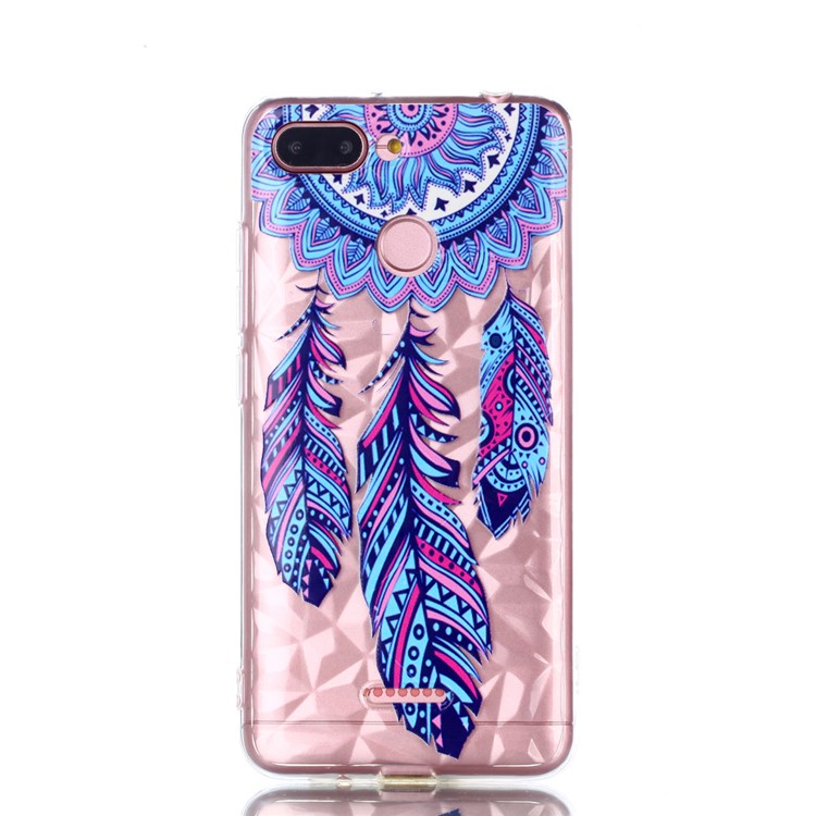 Embossed Pattern 3D Diamond Surface TPU Mobile Cover Case for Xiaomi Redmi 6 (Dual Camera: 12MP+5MP) - Dream Catcher-2