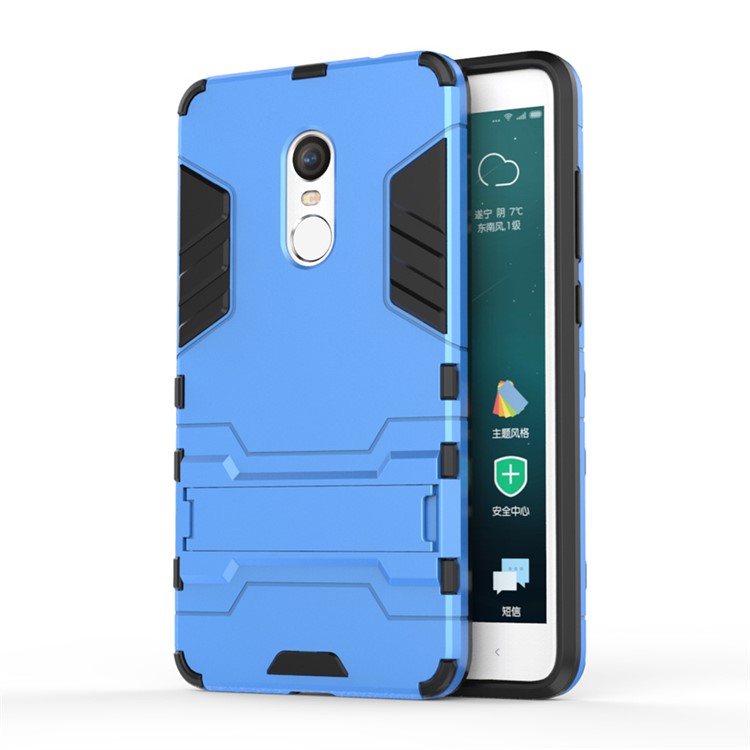 Solid PC + TPU Hybrid Protective Case with Kickstand for Xiaomi Redmi Note 4 - Baby Blue-1