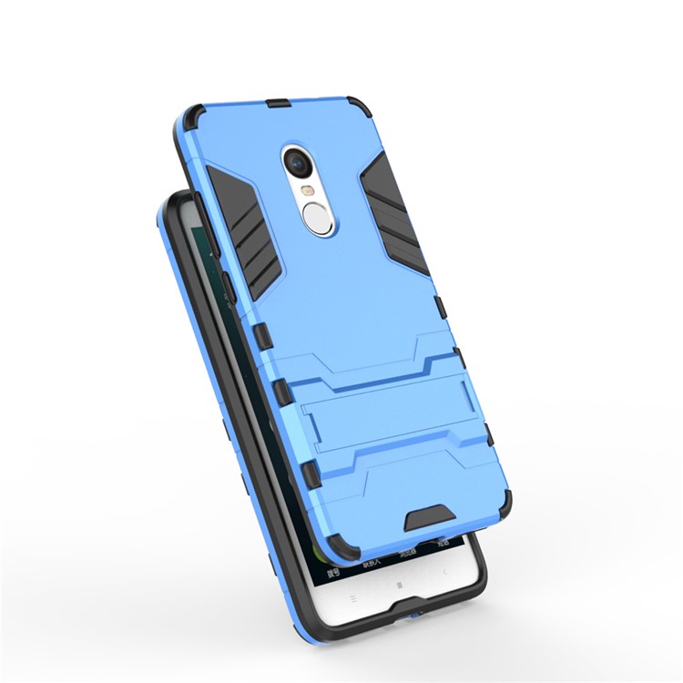Solid PC + TPU Hybrid Protective Case with Kickstand for Xiaomi Redmi Note 4 - Baby Blue-3