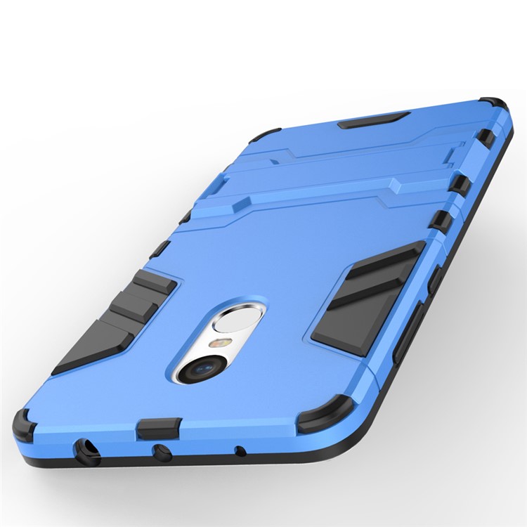 Solid PC + TPU Hybrid Protective Case with Kickstand for Xiaomi Redmi Note 4 - Baby Blue-4