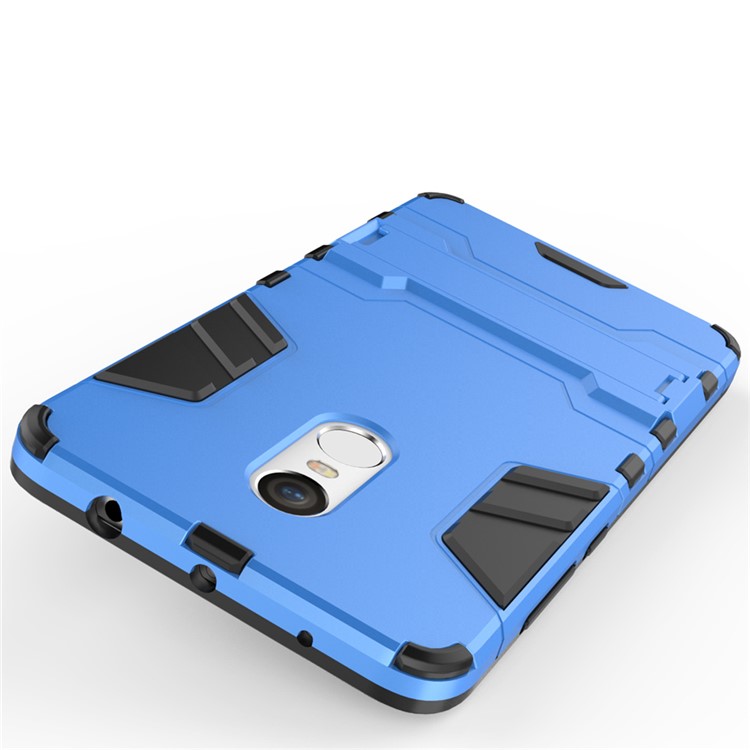 Solid PC + TPU Hybrid Protective Case with Kickstand for Xiaomi Redmi Note 4 - Baby Blue-5