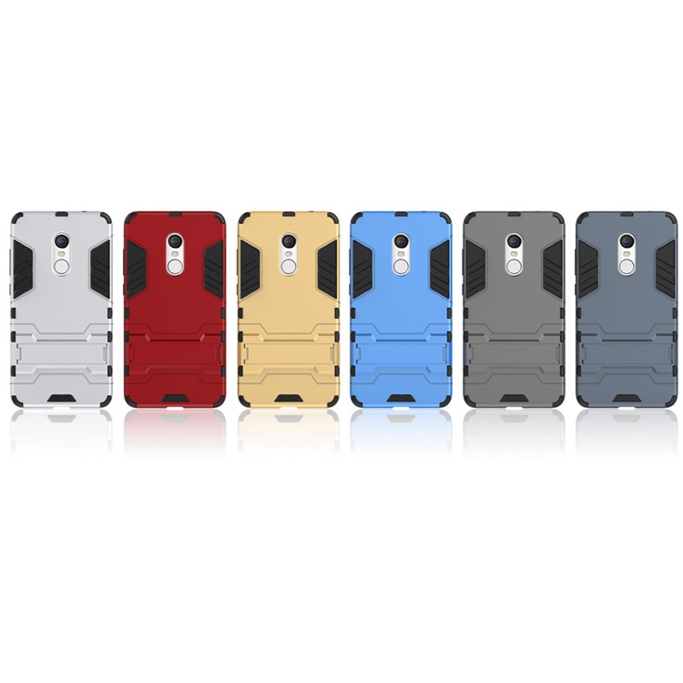 Solid PC + TPU Hybrid Protective Case with Kickstand for Xiaomi Redmi Note 4 - Baby Blue-6