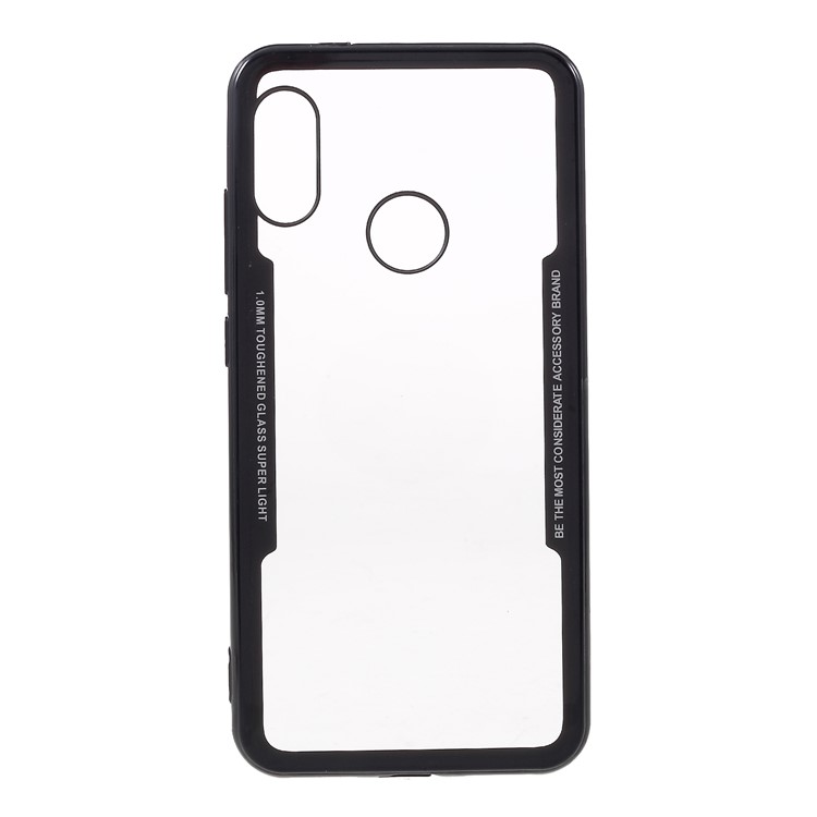 For Xiaomi Mi A2 Lite / Redmi 6 Pro (China) Silicone Frame + Transparent Acrylic Back Combo Casing - All Black-1