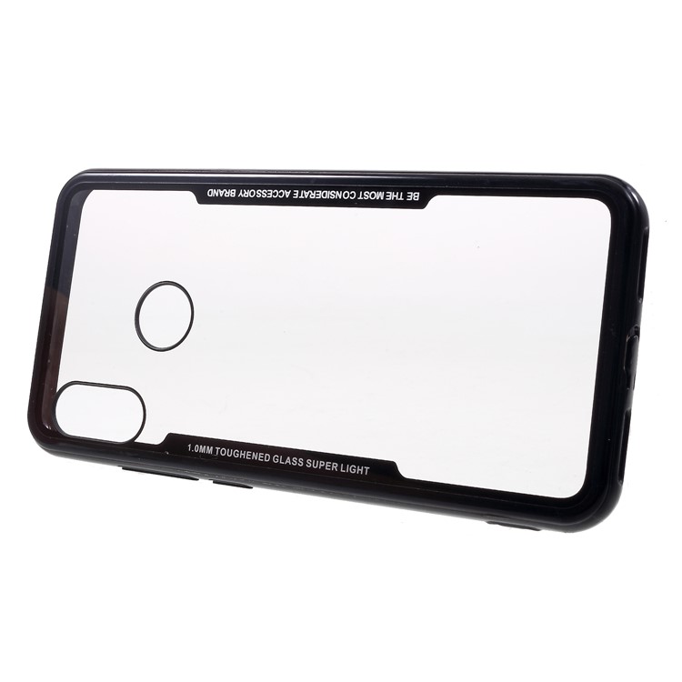 For Xiaomi Mi A2 Lite / Redmi 6 Pro (China) Silicone Frame + Transparent Acrylic Back Combo Casing - All Black-2