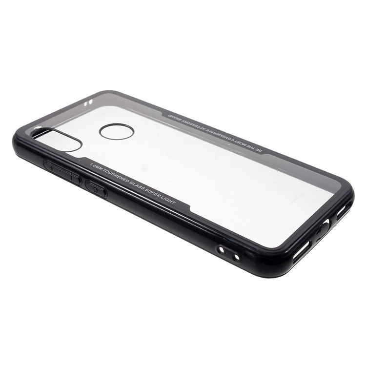 For Xiaomi Mi A2 Lite / Redmi 6 Pro (China) Silicone Frame + Transparent Acrylic Back Combo Casing - All Black-3