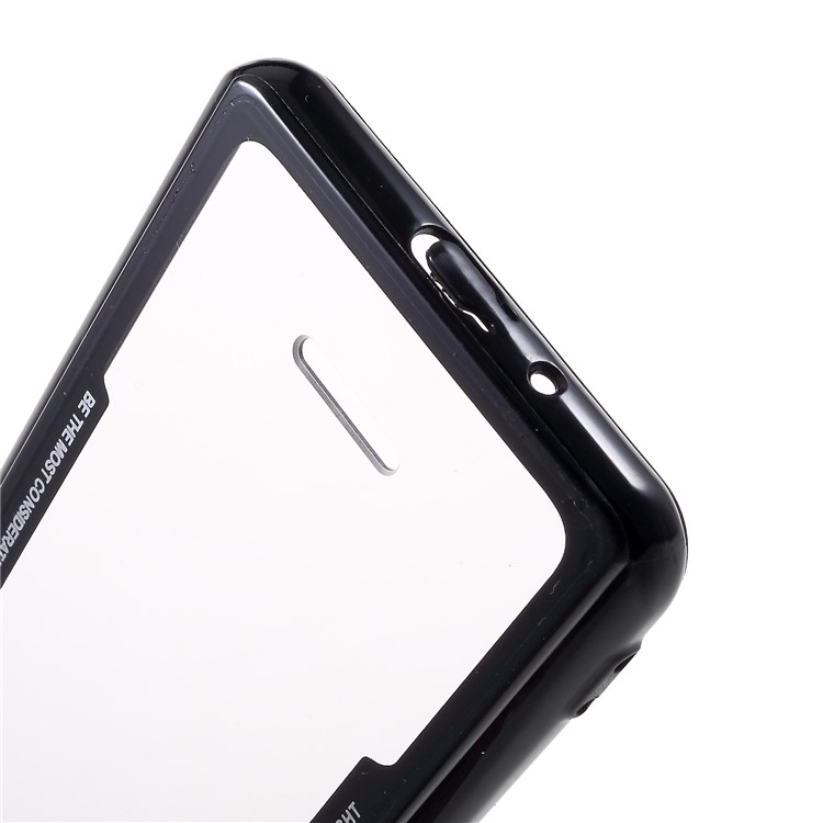 Para Xiaomi Redmi 6 (doble Cámara: 12MP + 5MP) Marco De Silicona + Estuche Móvil Híbrido De Acrílico Transparente Trasero - Negro-5