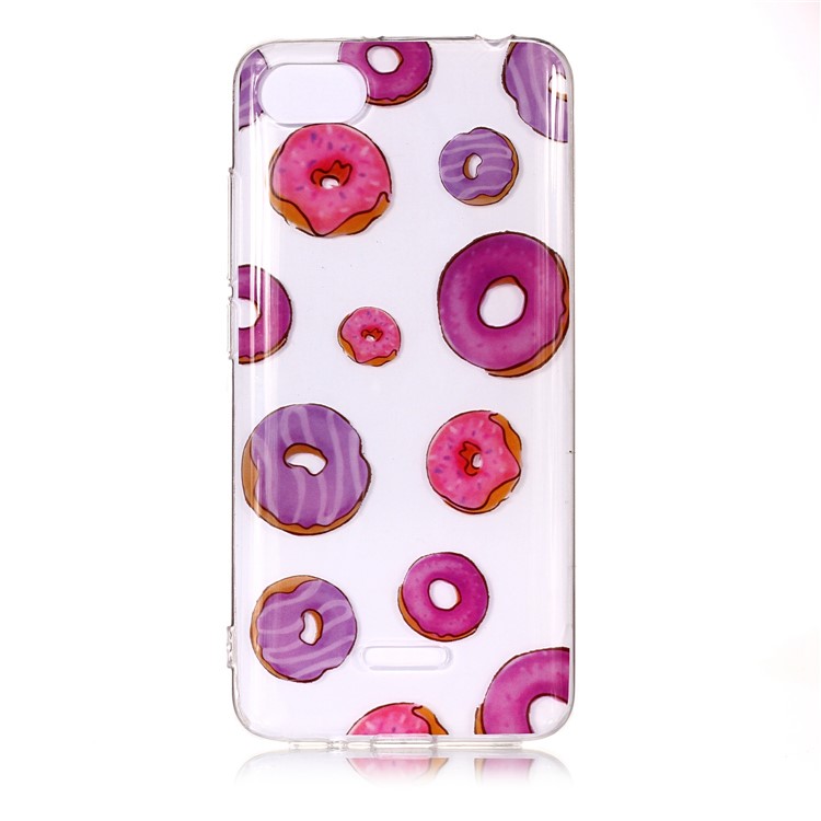 Pattern Printing IMD TPU Back Mobile Cover for Xiaomi Redmi 6A (Single 12MP Rear Camera) - Doughnut Pattern-1