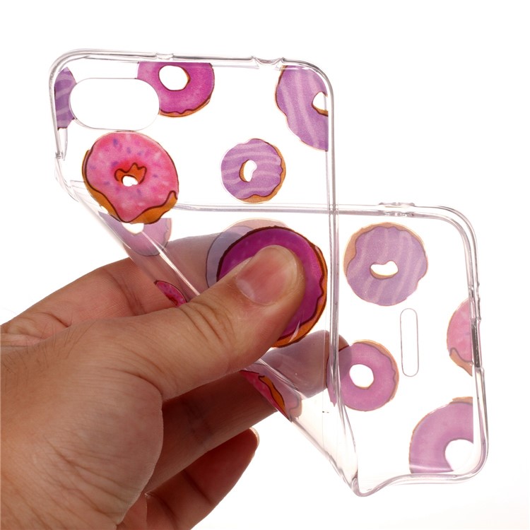 Pattern Printing IMD TPU Back Mobile Cover for Xiaomi Redmi 6A (Single 12MP Rear Camera) - Doughnut Pattern-3