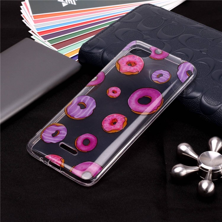Pattern Printing IMD TPU Back Mobile Cover for Xiaomi Redmi 6A (Single 12MP Rear Camera) - Doughnut Pattern-4